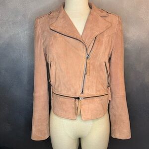 White House Black Market Genuine Leather Moto Jacket – Detachable Hem